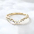 China Jewelry Engagement Rings Fashion Wholesale 14K Yellow Gold China Jewelry Round Cut Mossanite Engagement Rings Set