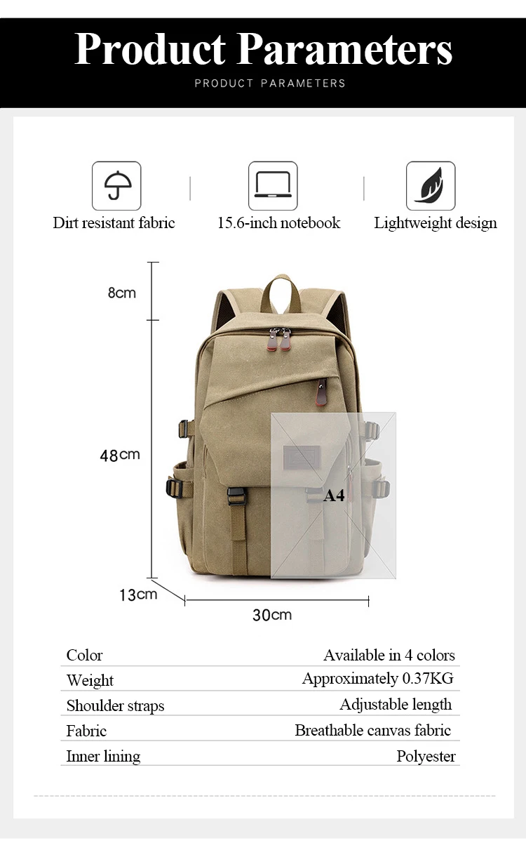 Custom retro men canvas backpacks large capacity outdoor travel bags laptop hiking backpacks with logo Custom retro men canvas backpacks large capacity outdoor travel bags laptop hiking backpacks with logo