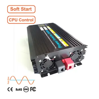 12v dc inverte 24V 48V 72VDC to AC 110V 220V Pure Sine Wave CPU Control With LED Display 3KW Peak 6000W Power Inverter