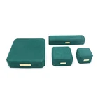 Wedding Box Bracelet Box Wholesale PU Leather Customized Logo Dark Green Color Wedding Portable Jewelry Bracelet Box