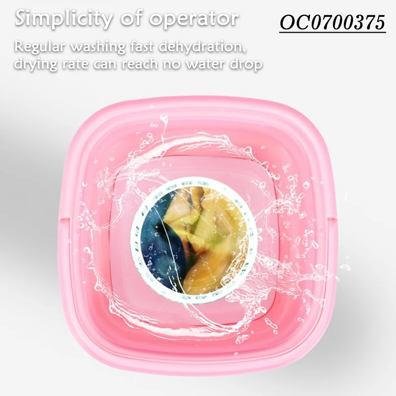 Home appliance plastic toys foldable portable mini washing machine real operation for baby