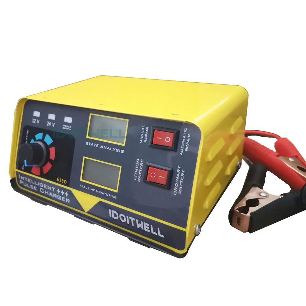 Universal 12V 24V adjustable Trickle charger 12V 20A 24V 10A smart Maintenance-free Dry Water Gel AGM Solar battery charger