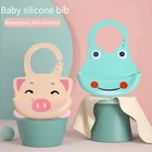 Wholesale New Product Ideas Silicon Bib Oem Teether Baby Bib Cotton Long Sleeve Waterproof Silicone Baby Bib Set
