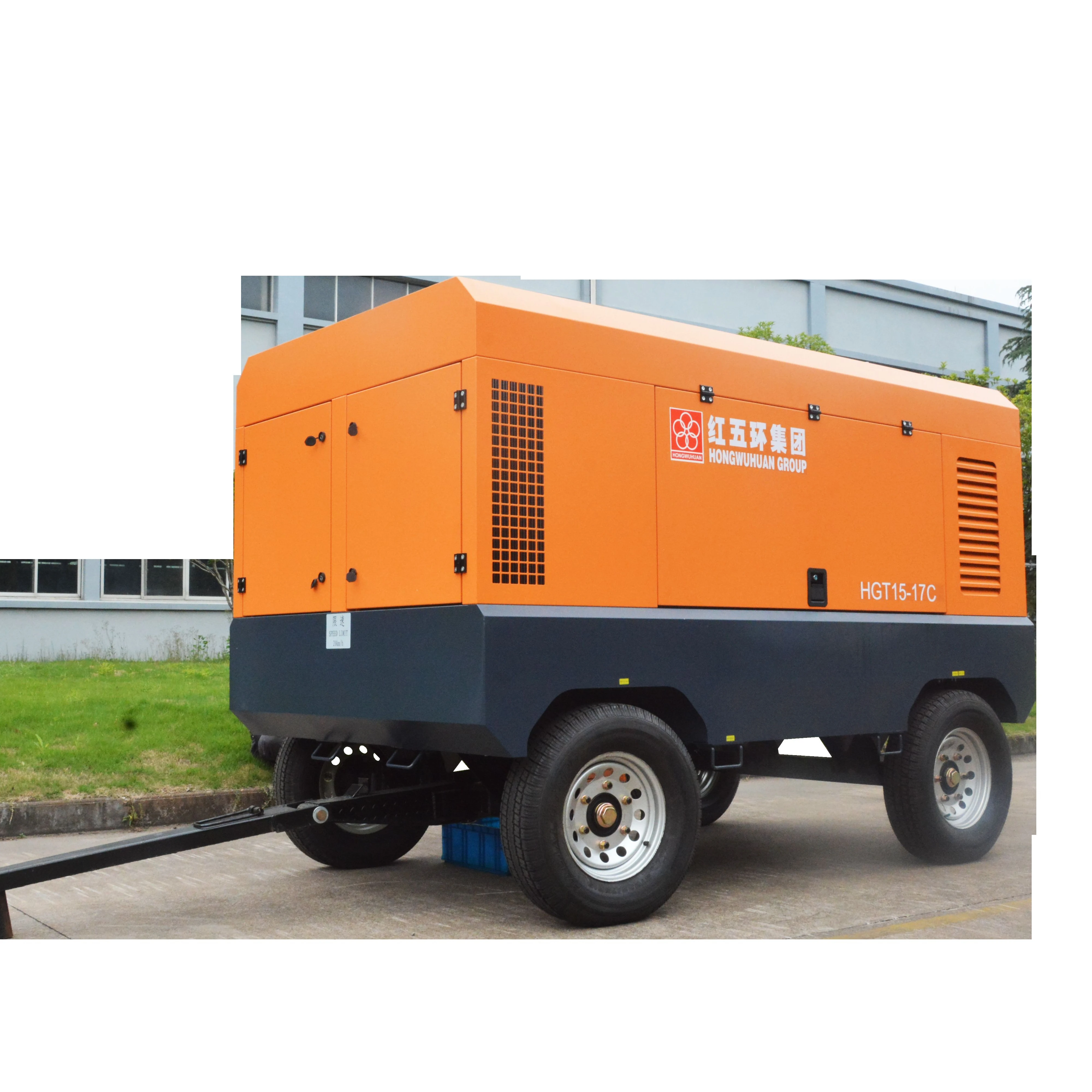Hongwuhuan HGT15-17C diesel screw air compressor 15bar 550cfm 650cfm 12bar diesel engine air compressor