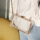 Acrylic Bag Clutch Clutch New Acrylic Transparent Small Square Bag Box Crossbody Clutch Dinner Bag