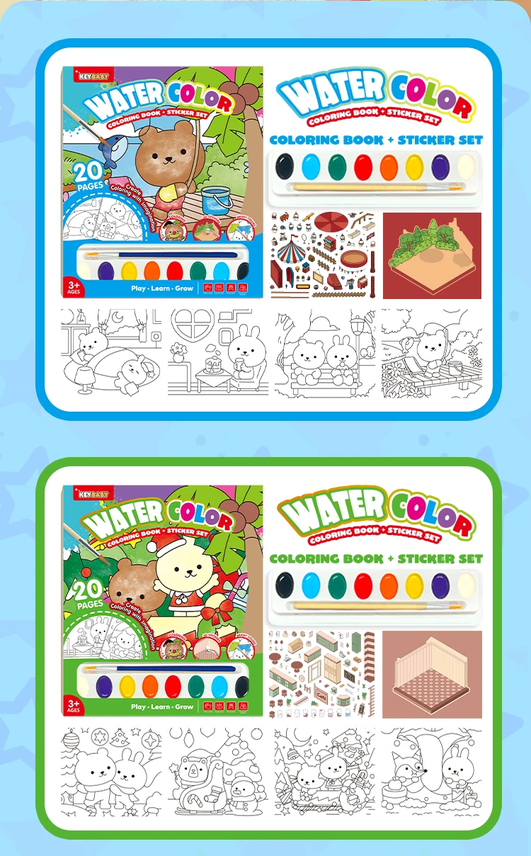 product keybaby custom 2026 book printing service educational toys funny sticker water coloring books for toddler-8