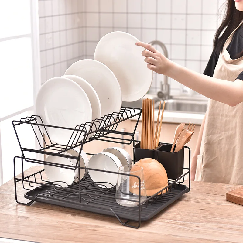 Kitchen Tableware Drain Holder Bowl Chopsticks Storage Rack  Kitchen Storage Organizer Tool