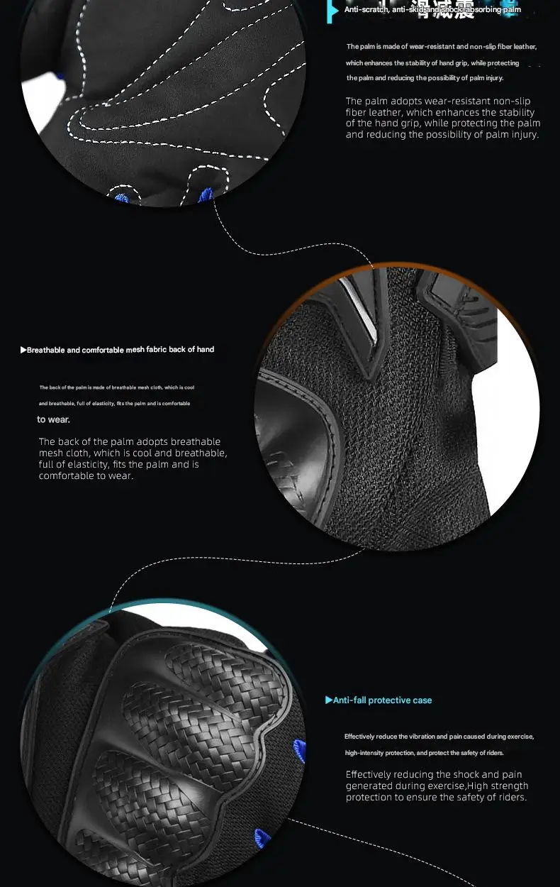 Unisex Sports Gloves for Cycling Weight Lifting & Travel-Lightweight Breathable Non-Slip Design Touchscreen Needle Detection