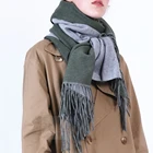 2020 Winter High Quality Double-Sided Solid Color Cashmere Scarf Women Shawl Scarf Women Tassel Scarf