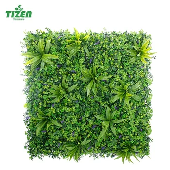 Tizen wholesale new design Faux green panels for indoor covering decoration Artificial plant grass wall