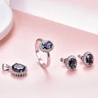 Sets Gemstone Silver Jewellery Set POLIVA 925 Sterling Silver Jewelry Sets Women Luxury Crystals Gemstone Jewellery Sets