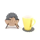 Cup Mat Coaster Mat Nordic Style Handmade Fancy Sheep Shape Felt Drink Coaster Tea Cup Mat