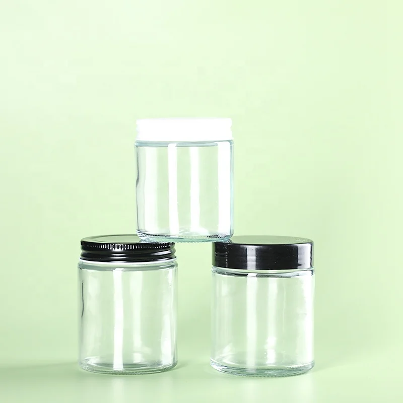 8 oz 250 ml Cheap Glass Spice Jars 8oz Empty Round Transparent Spice Containers Seasoning Bottle Spice Jars