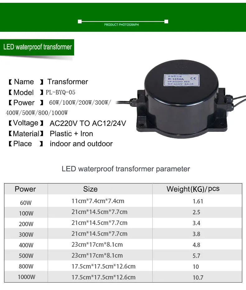 Waterproof Transformer 60W AC 20V to AC 24V for Outdoor Lighting Engineering factory