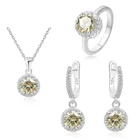 Jewellery Bridal Jewelry Silver Jewellery Set 925 Sterling Silver Jewellery Women Gemstone Bridal Set Wedding Jewelry Set