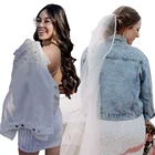 Jacket Women Jaket Jackets 2021 Best-selling Denim Jacket Female Beaded Pearl Loose And Thin Women Denim Jeans Jaket