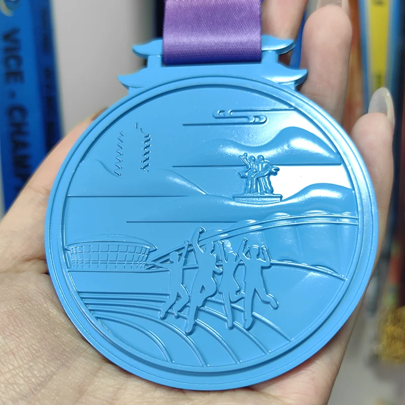 Manufacturer Custom High Quality Metal Sports Medal 3D Marathon Running Race Sport Medal supplier