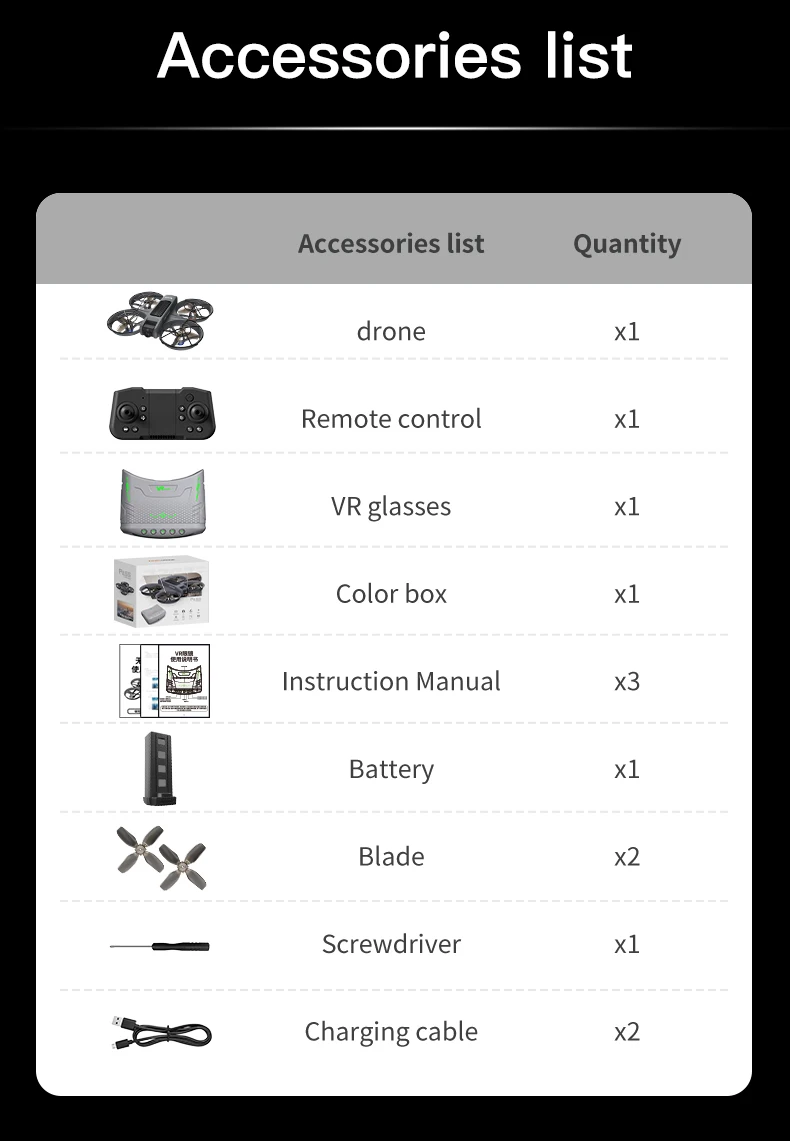 2025 New X226 Drone with VR Glasses 4k Hd Dual Camera Fpv 15 Minutes Flying Battery Long Range Rc Quadcopter Drone
