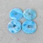 Wholesale Wholesale Nature Gemstone AA Grade Larimar Donuts Pendant