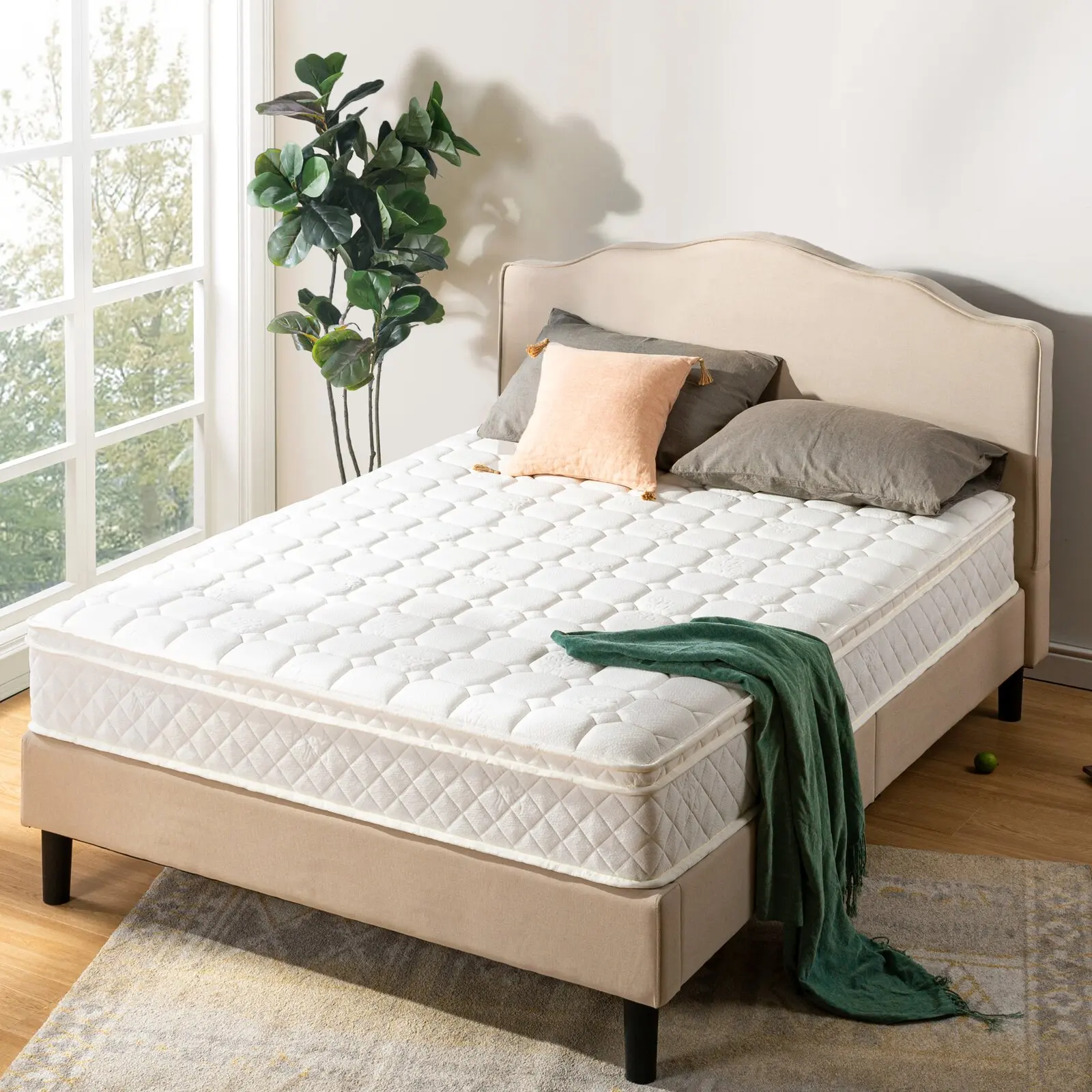 Super comfortable euro top full size pocket spring coils mattress queen king president mattresses