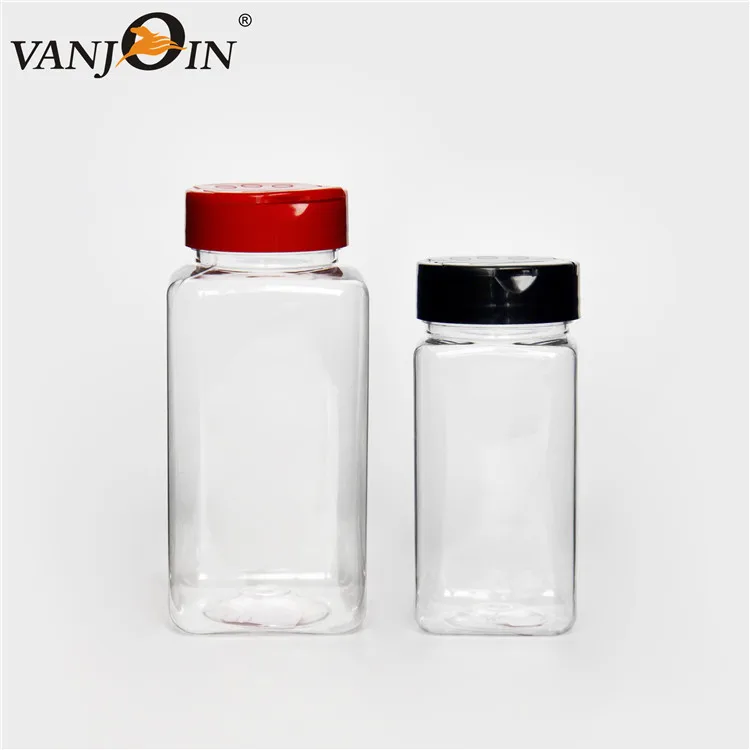 Pepper and Salt Shaker Acrylic Seasoning Storage Bottle Clear Condiment Jars 