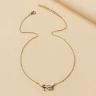 Necklace Leaf New Design Women Gold Choker Necklace Leaf And Flower Shape White Jade Stone Necklace