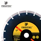 Diamond Cutting Disc For Glass PEGATEC 12'' 300x7x25.4mm Segment Diamond Disc For Cutting Glass