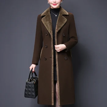 Winter warm women long wool coat Ladies Trench Coat Wool Women Long Wool Women's Coat