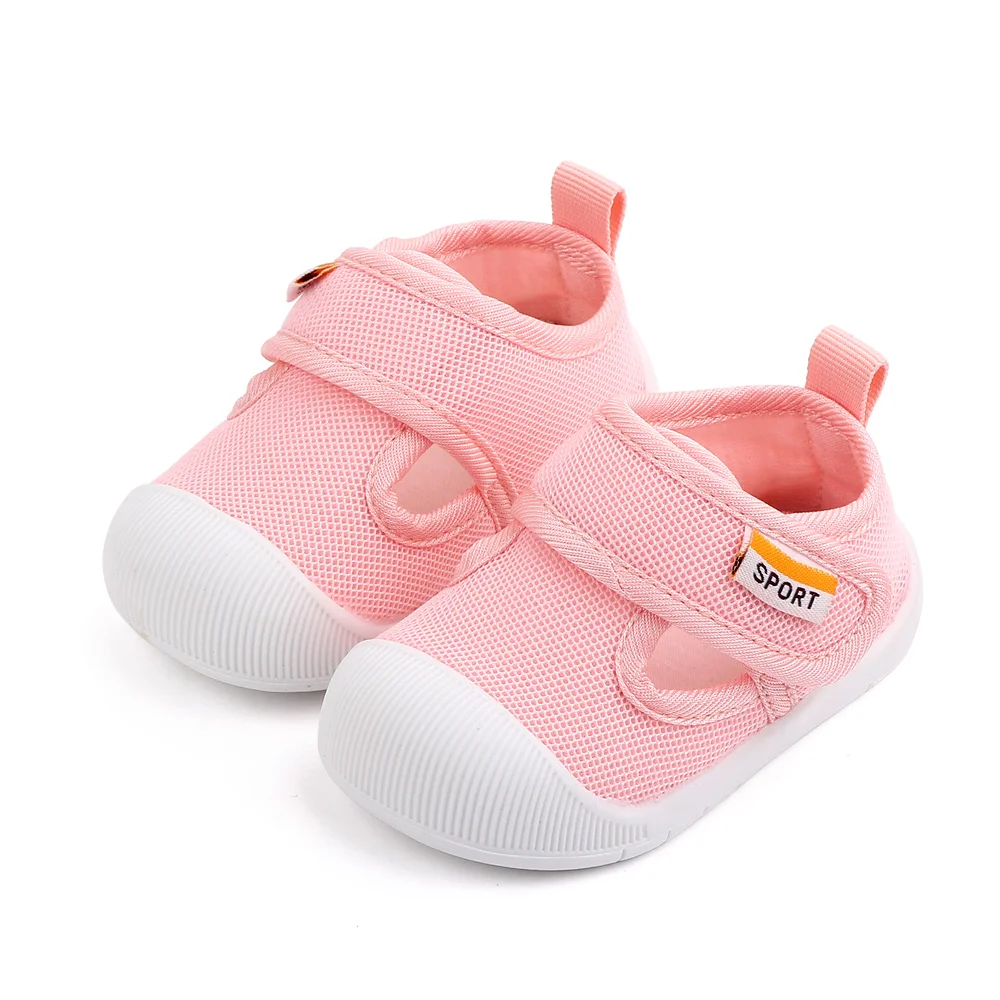 Children 1-3 Years Old Solid Color Mesh Surface Breathable Soft Soled Non-slip Shoes for Kids supplier