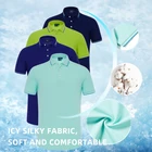 Polo Custom Logo Pattern Ice Ion Fiber Spandex 200g Ice Ion Fiber Plain Polo Tshirts 60% Cotton Men's Polo Shirt For Sale