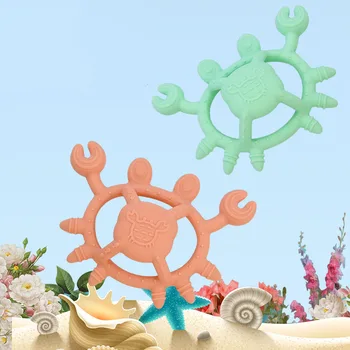 Crab Hand Grab Bite Stick Soothing Tool Baby Dental Glue Baby Teeth Grinding Stick Silicone Toy
