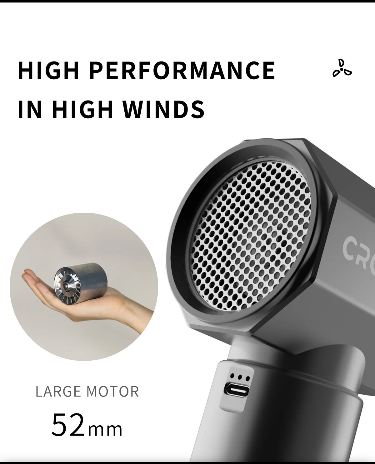 High Speed Air Blower, 52mm, up to 500cfm, Battery - detail 6