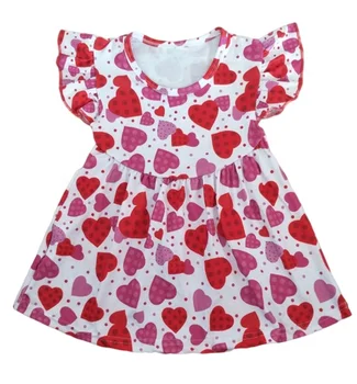 kids valentine dress toddler party dress wholesale children boutique clothing red girl clothes valentine baby dress boutique