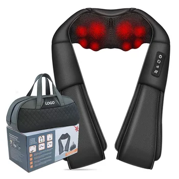 Back Massager With Heat,Deep Tissue Kneading Massage Shiatsu Back And Neck Massager