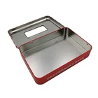 Tin Box Custom Metal Tinplate Rectangle Tin Box With PVC/PET Window