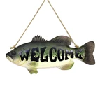 Welcome Resin Fish Welcome Plaque Welcome Sign For Front Door Welcome Sign
