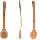 Bamboo Brush Yinhushijia Natural Sisal Vegan Bristle Bamboo And Wooden Dry Body Bath Brush For Women