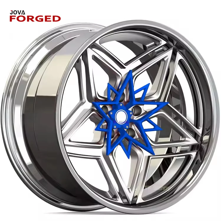 Multi Piece 5 Spoke Silver Chrome 5x114.3 Multi Spoke Deep Dish Rims For G38 G20