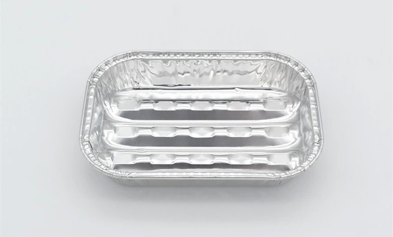 product tia cb24 food grade rectangle single use bbq grill pan disposable perforated aluminum foil trays-2