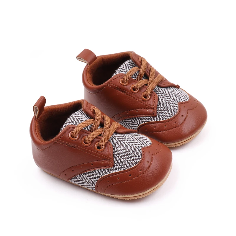 0-1 Year Old Baby Boys British Style Color Match Soft Soles Non-slip Casual Walking Shoes manufacture