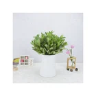 Green 5 Prongs And 7 Prongs Reticulated Leaves Artificial Plants Green