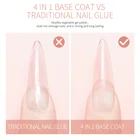 Polish Polish Nail Gel 4 In 1 Base Coat Gel Glue As Nail Glue Reinforcement Stick Drill Soak Off Base Coat Nail Polish