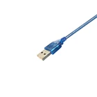 USB2.0 A Male To A Male Transparent Blue Dual Shielding Cable 5M