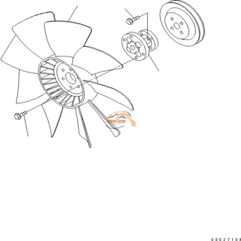 Engine Fan 600-623-8580 with Komatsu D31-21 D37-21 D39-21 Dozers in Stock