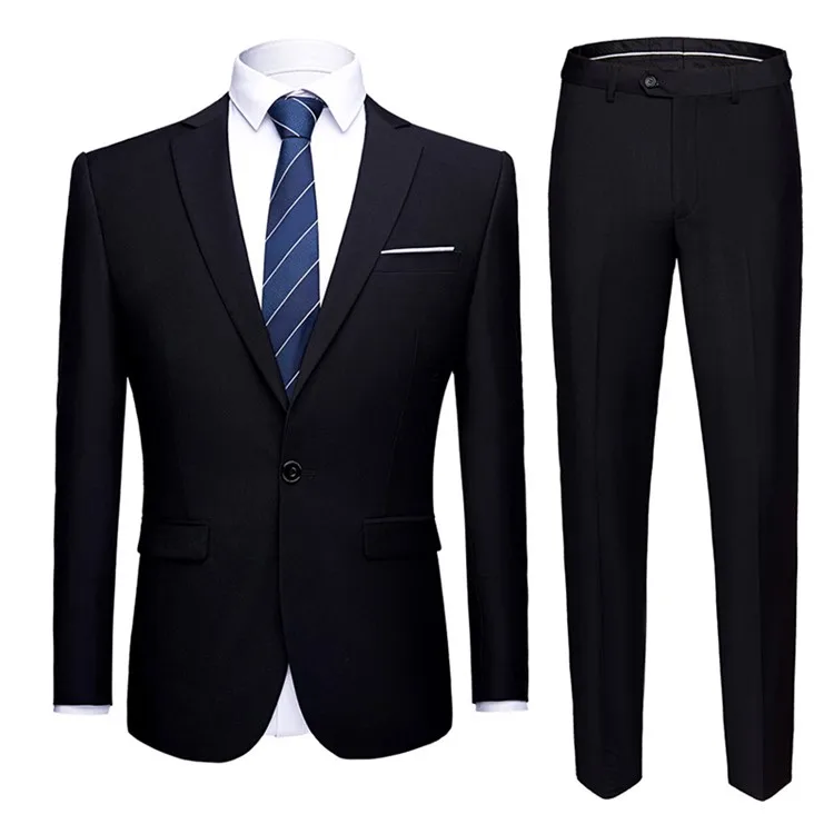 black coat pant tie