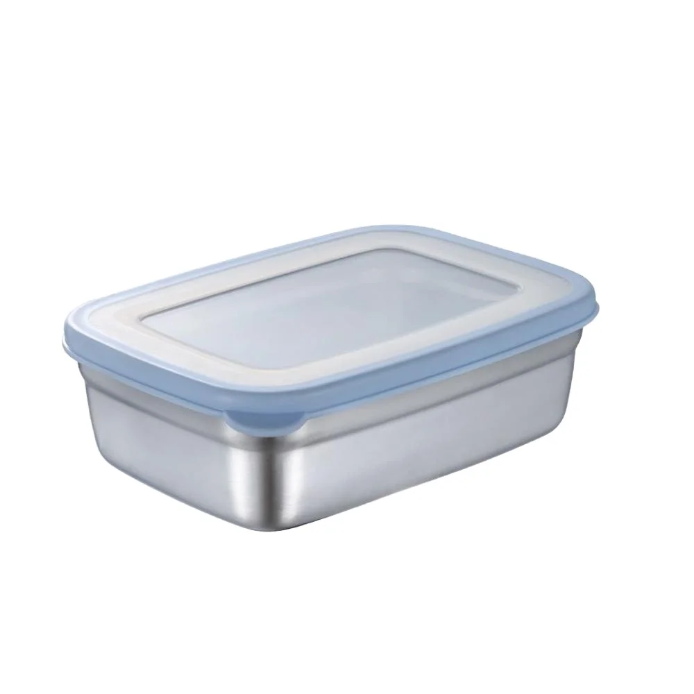 2023 New Arrival stainless lunch box  with bamboo board lid snack container kid school 1 pcs laser logo