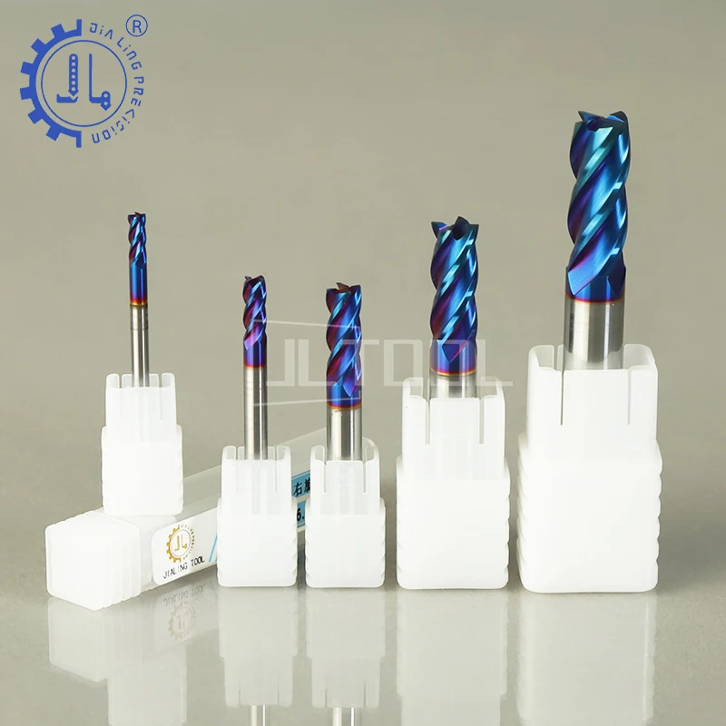 Flutes End Mills Cutter Nano Blue Cnc Bits End Mill Flutes