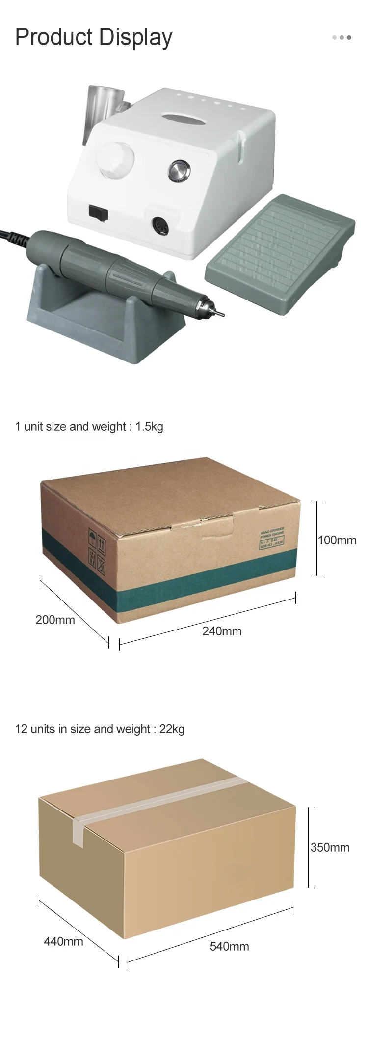 2029 AT-ND-184 New Design 45000rpm Nail Drill Atmarathon 4 Micromotor details