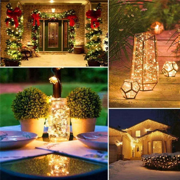 USB Decoration beautifu holiday outdoor garden courtyard panel RGB Starburst Colorful romantic led string light