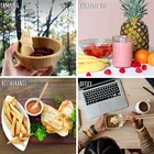Cutlery Eco Friendly Biodegradable Reusable Disposable Wooden Bamboo Travel Flatware Cutlery Utensils Set
